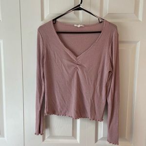 Pink rose long sleeve shirt